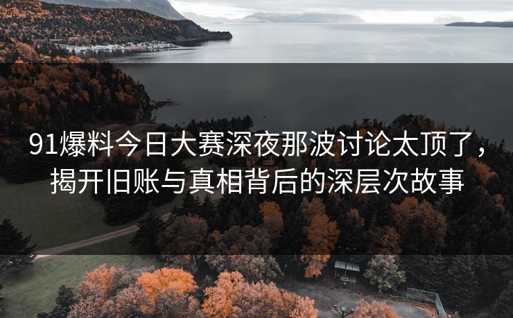 91爆料今日大赛深夜那波讨论太顶了，揭开旧账与真相背后的深层次故事