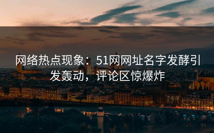 网络热点现象：51网网址名字发酵引发轰动，评论区惊爆炸